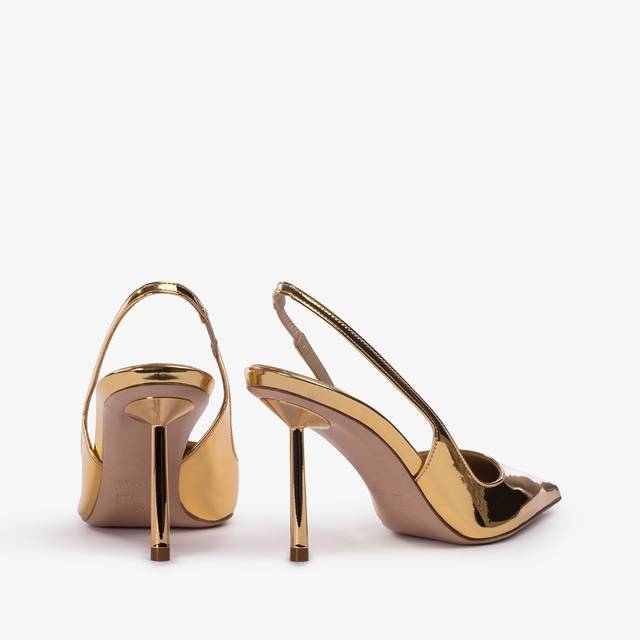 Le Silla Slingback Metallizzata Oro Pepita