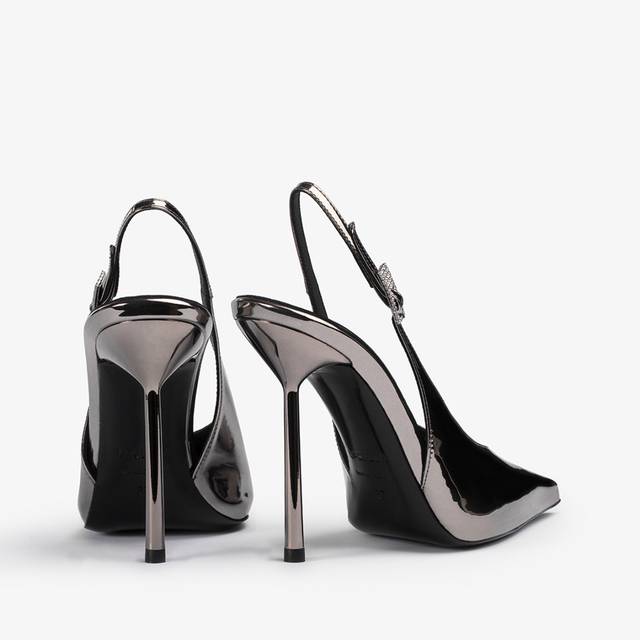 Le Silla Slingback Metallizzata Peltro