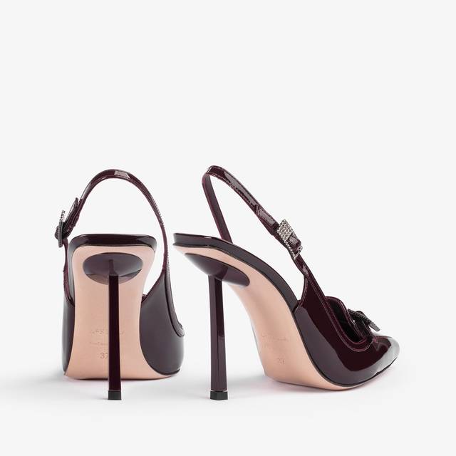 Le Silla Slingback Mocassino Vernice Rossa Cherry