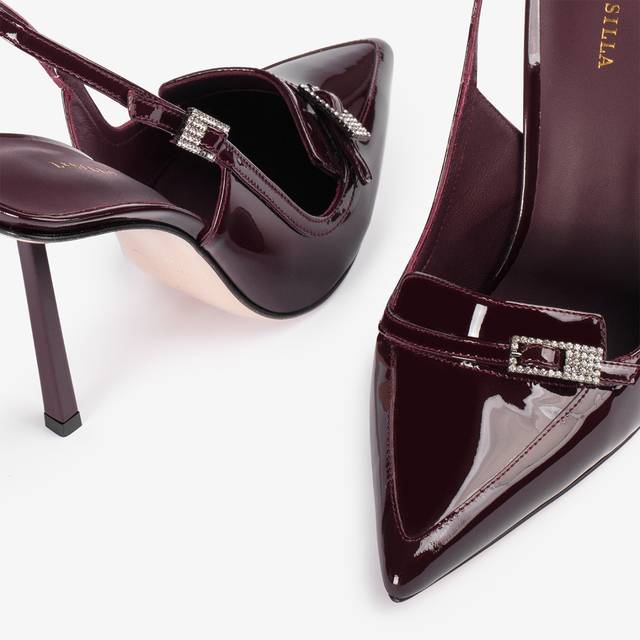 Le Silla Slingback Mocassino Vernice Rossa Cherry