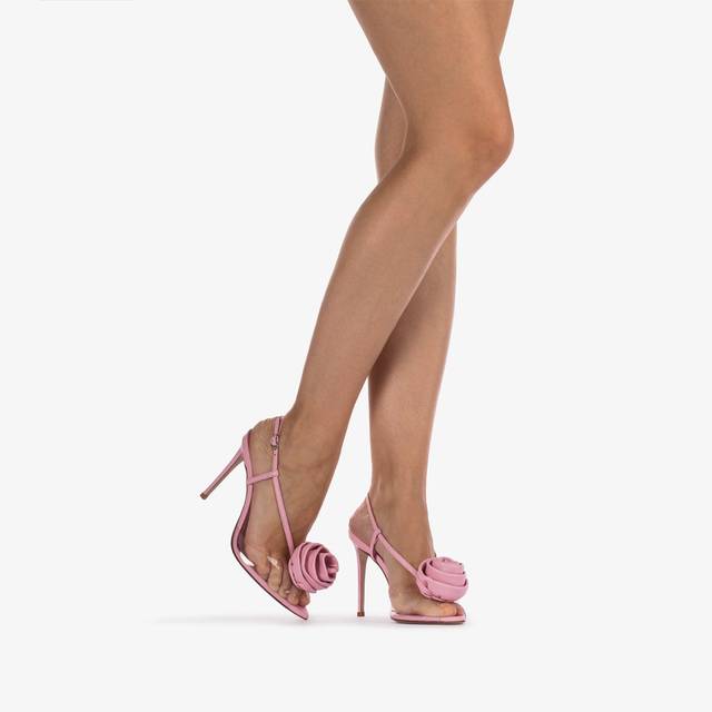 Le Silla Slingback Plexy Rosa Dea Con Rosa