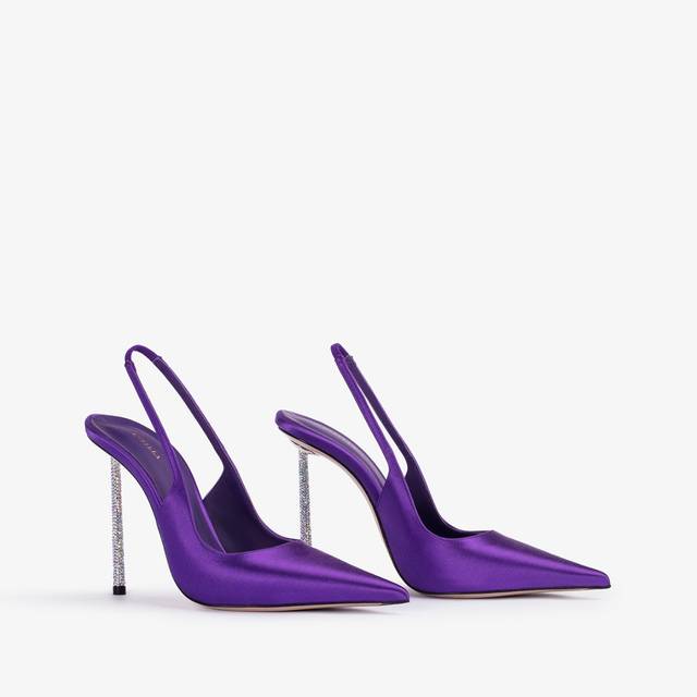 Le Silla Slingback Raso Viola Kamala