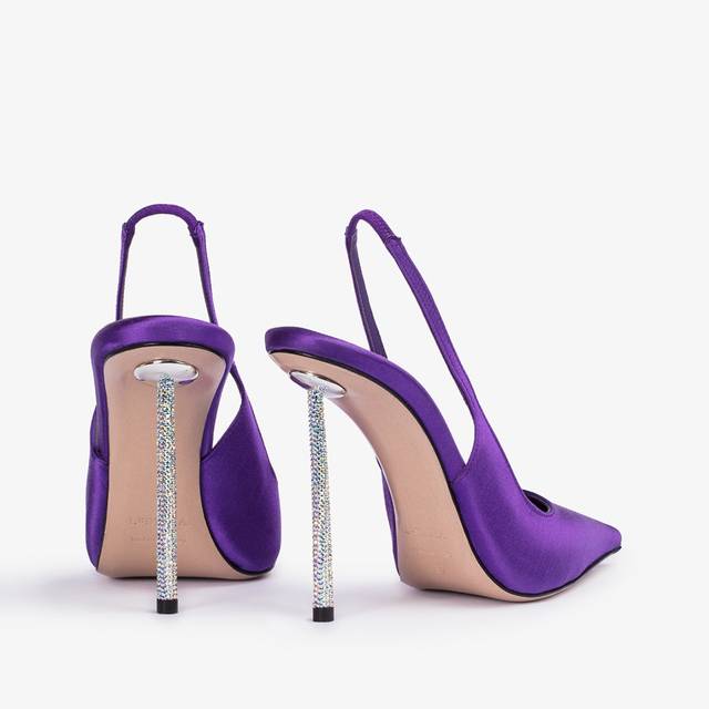 Le Silla Slingback Raso Viola Kamala