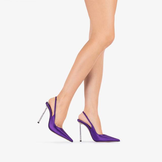 Le Silla Slingback Raso Viola Kamala