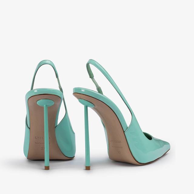 Le Silla Slingback Vernice Azzurra Pure Water