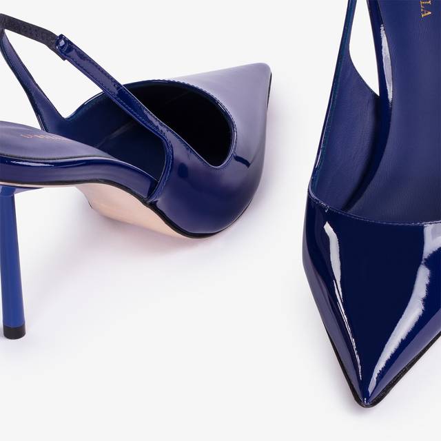 Le Silla Slingback Vernice Blu Lazuli