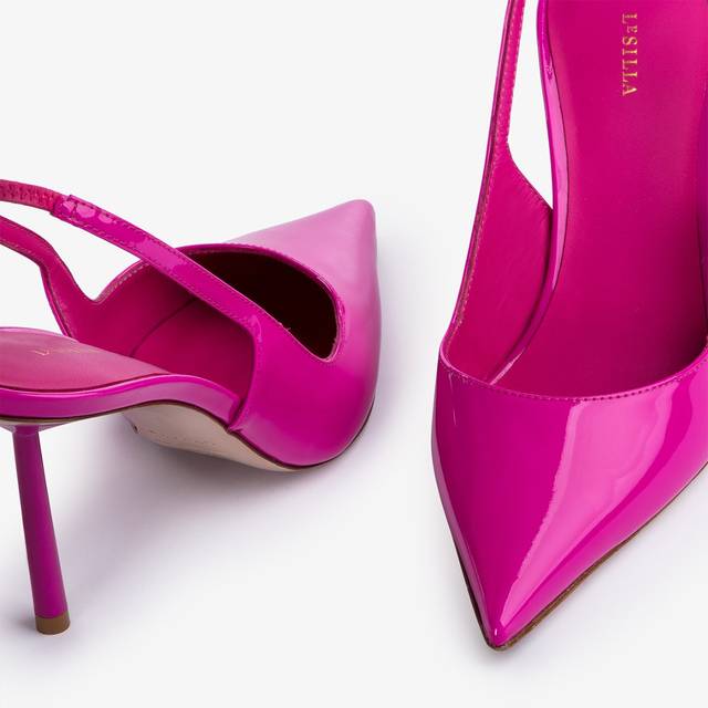 Le Silla Slingback Vernice Fucsia Bouganville