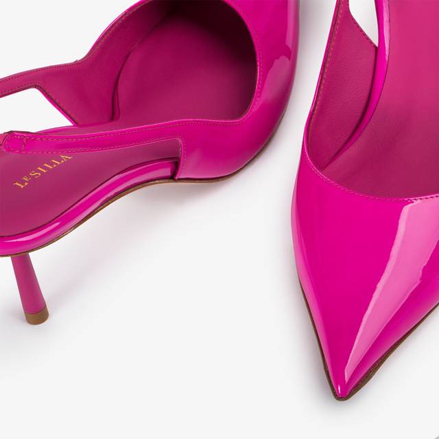 Le Silla Slingback Vernice Fucsia Bouganville