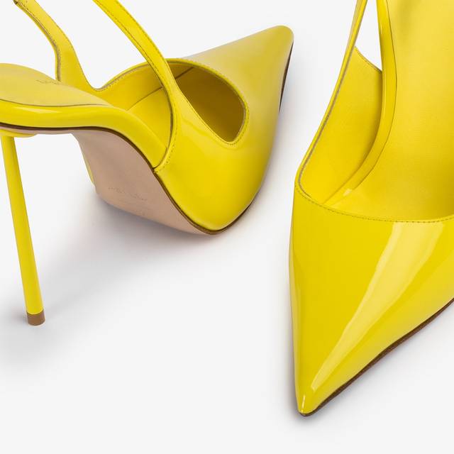 Le Silla Slingback Vernice Gialla Stella