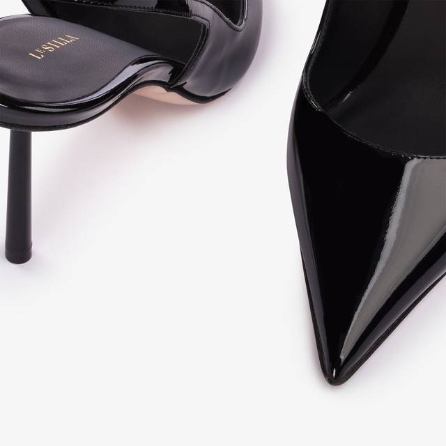 Le Silla Slingback Vernice Nera