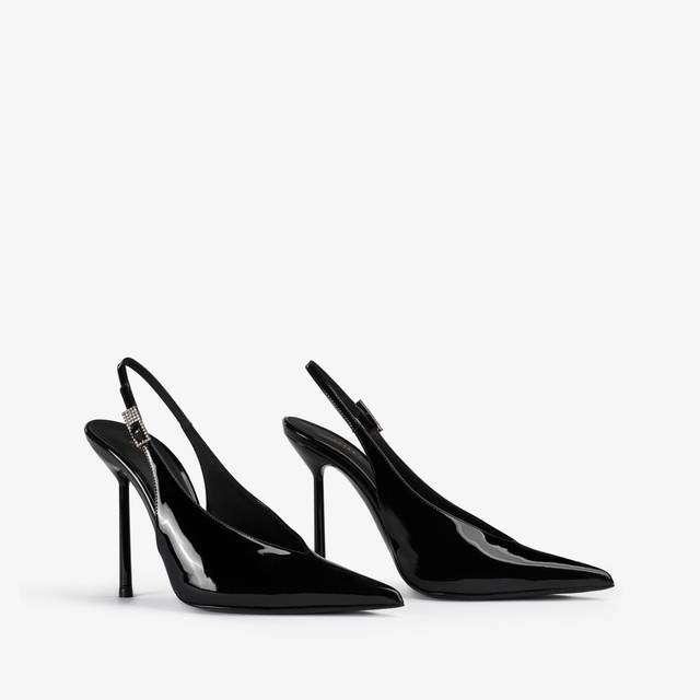 Le Silla Slingback Vernice Nera