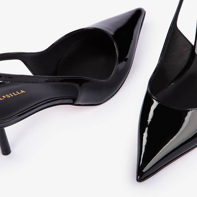 Le Silla Slingback Vernice Nera