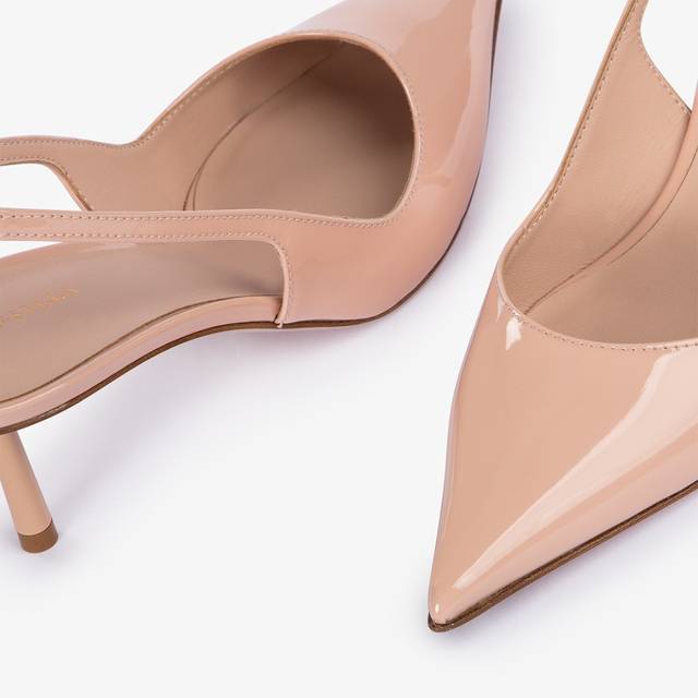 Le Silla Slingback Vernice Nude Skin