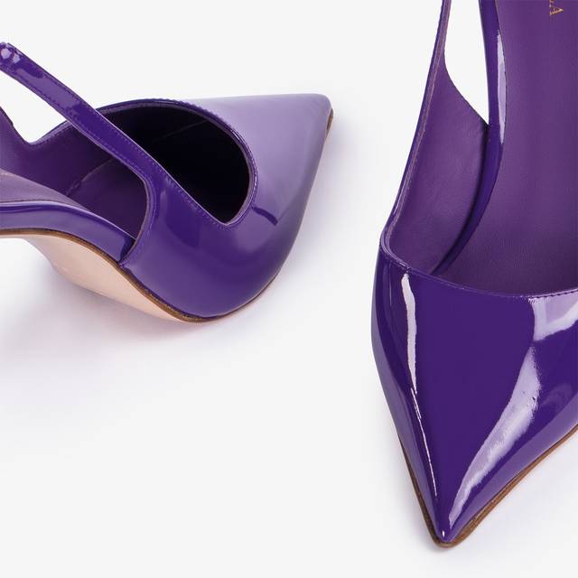 Le Silla Slingback Vernice Viola Queen