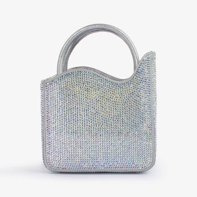 Le Silla Small bag cristalli argento