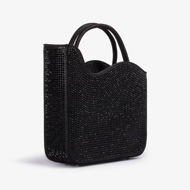 Le Silla Small Bag Cristalli Nero Jet
