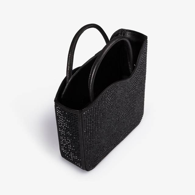 Le Silla Small Bag Cristalli Nero Jet