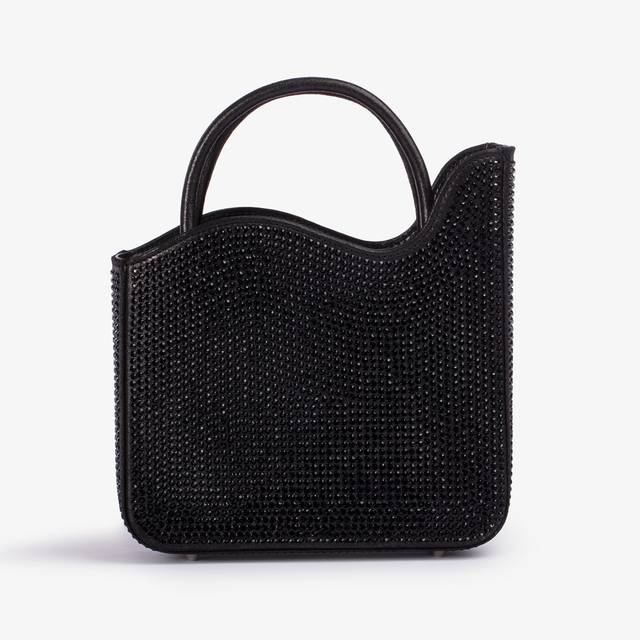 Le Silla Small bag cristalli nero jet