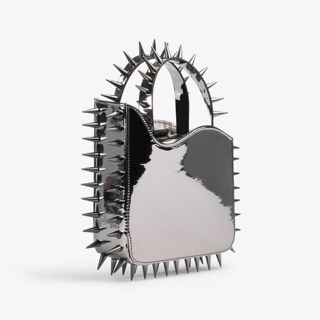 Le Silla Small Bag Metallizzata Peltro Con Borchie