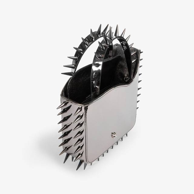 Le Silla Small Bag Metallizzata Peltro Con Borchie