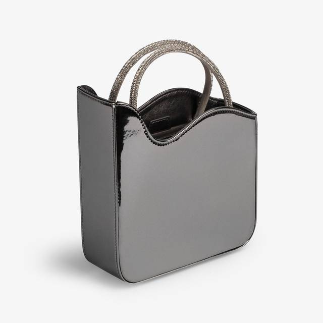 Le Silla Small Bag Metallizzata Peltro E Cristalli