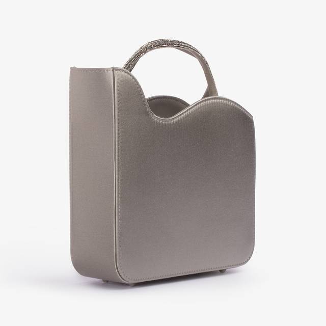 Le Silla Small Bag Raso Argento E Cristalli