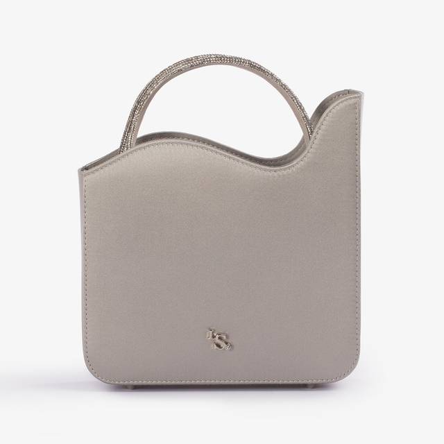 Le Silla Small bag raso argento e Cristalli
