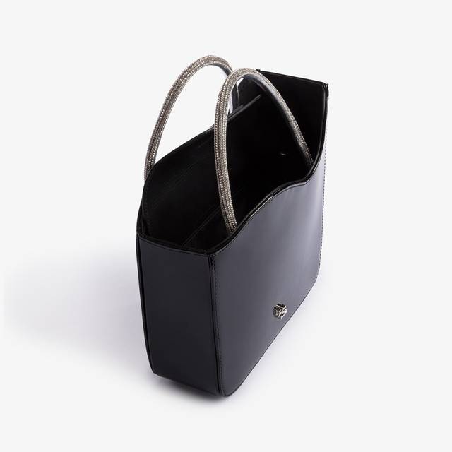 Le Silla Small Bag Vernice Nera E Cristalli