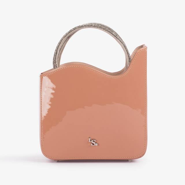 Le Silla Small bag vernice nude phard e Cristalli