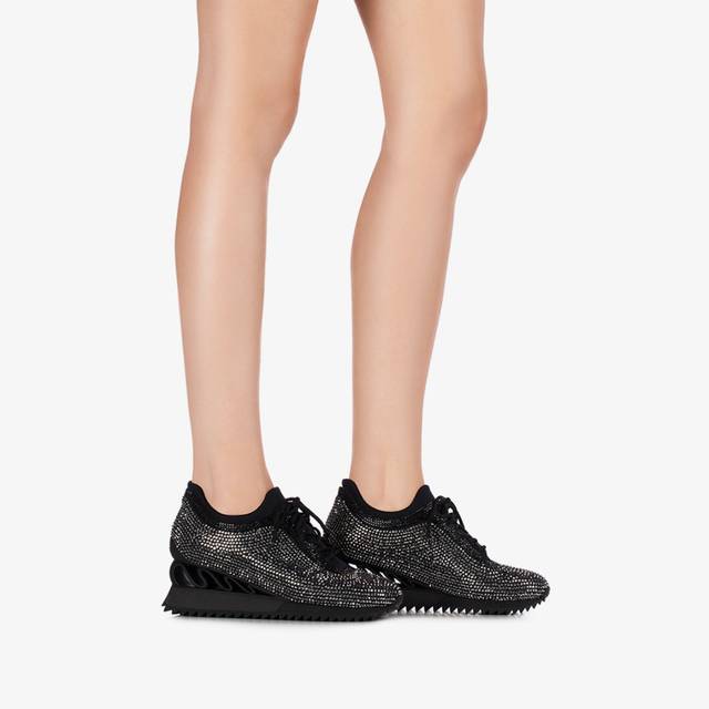 Le Silla Sneaker Cristalli Nera