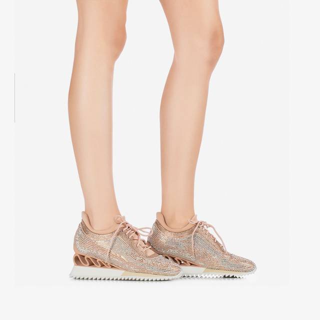 Le Silla Sneaker Cristalli Nude Phard