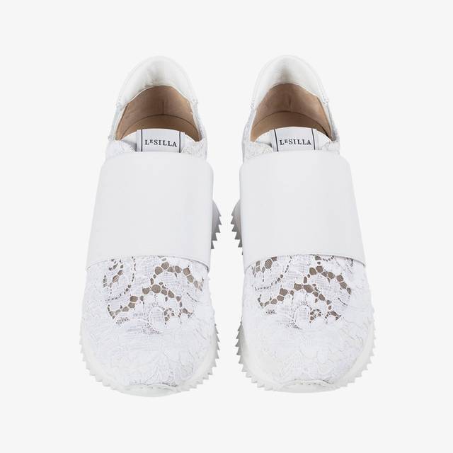 Le Silla Sneaker Pizzo Bianca