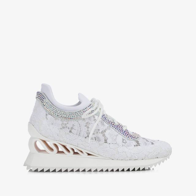 Le Silla Sneaker pizzo bianca