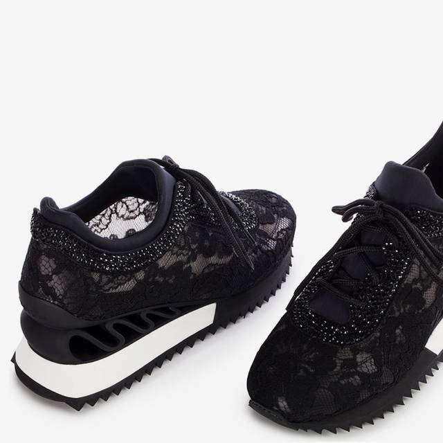 Le Silla Sneaker Pizzo Nera