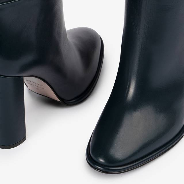 Le Silla Stivale Al Ginocchio Pelle Verde Deepness