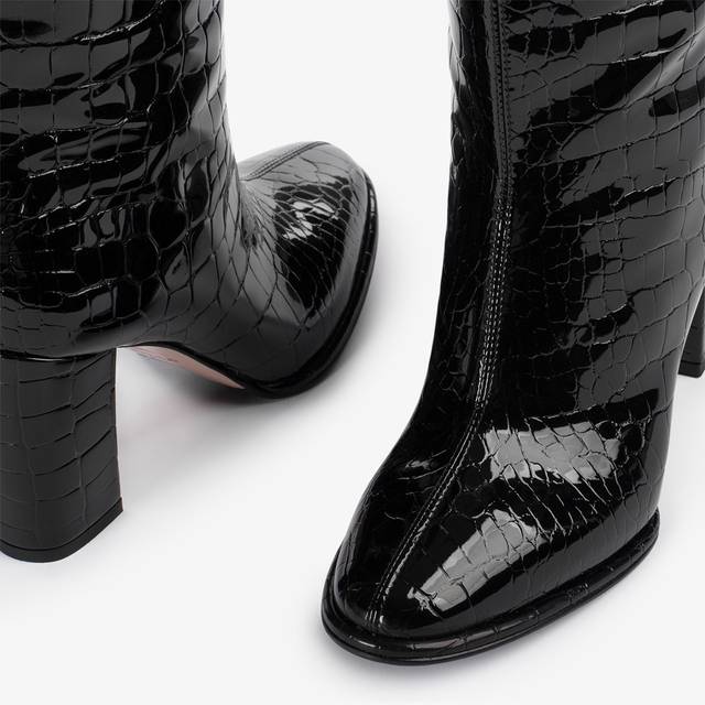 Le Silla Stivale Al Ginocchio Stampa Cocco Nero