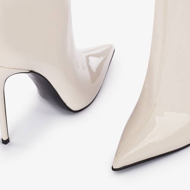 Le Silla Stivale Al Ginocchio Vinile Bianco Milk