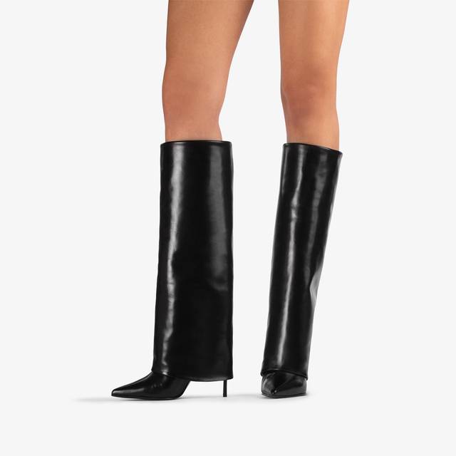 Le Silla Stivale Con Risvolto Nappa Nero