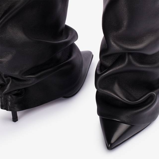 Le Silla Stivale Con Risvolto Nappa Nero