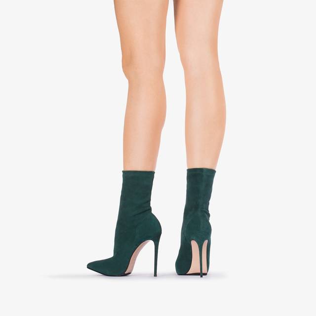 Le Silla Stivaletto Camoscio Stretch Verde Balance