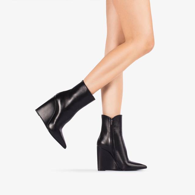 Le Silla Stivaletto Con Zeppa Pelle Nero