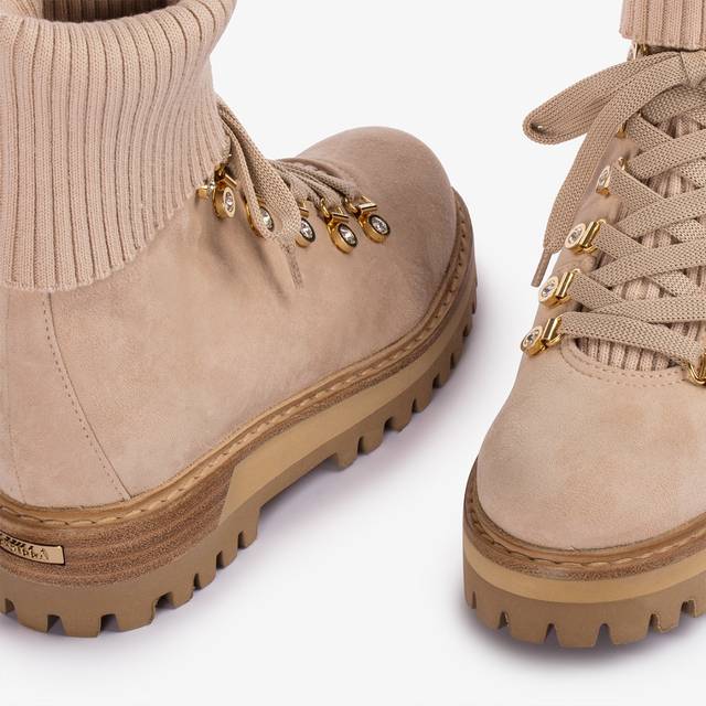 Le Silla Stivaletto Trekking Camoscio Beige Tower