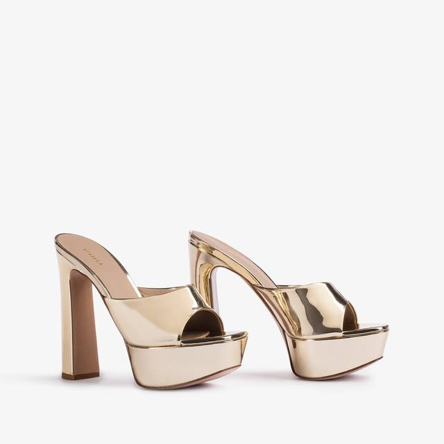 Le Silla Sandalo Con Plateau Effetto Specchiato Platino