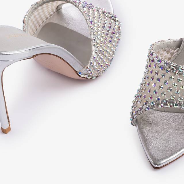 Le Silla Sandalo Gioiello Rete Argento Eclissi Con Cristalli