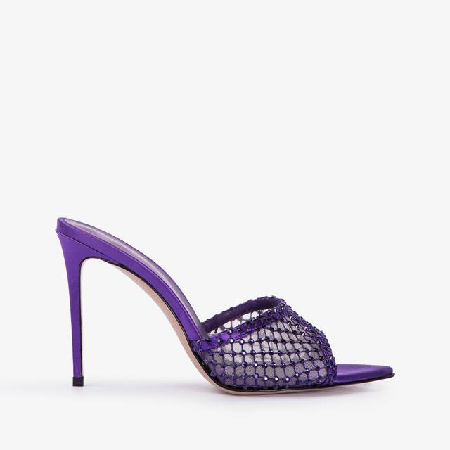 Le Silla Sandalo gioiello rete viola kamala con Cristalli