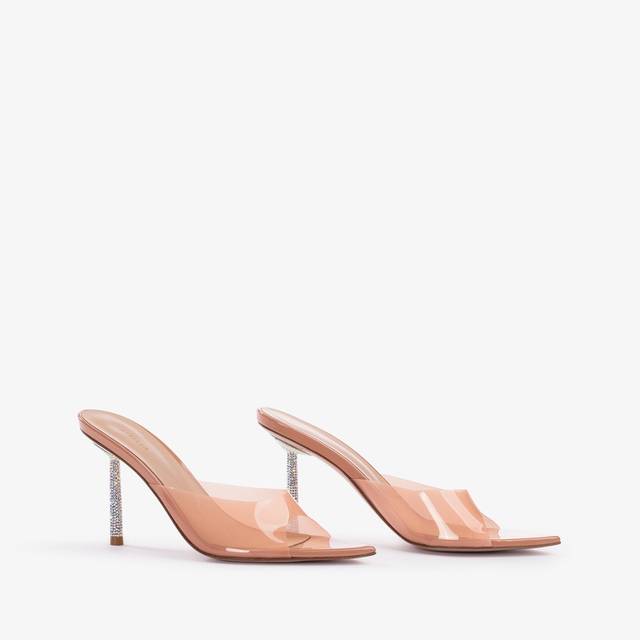 Le Silla Sandalo Mule Plexy Nude Phard Con Cristalli