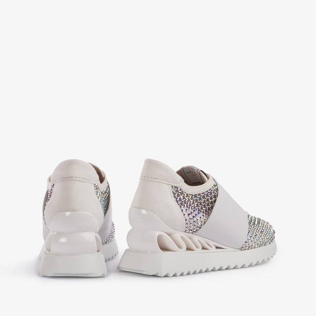 Le Silla Scarpa Running Denim, Rete Bianca Carta E Cristalli