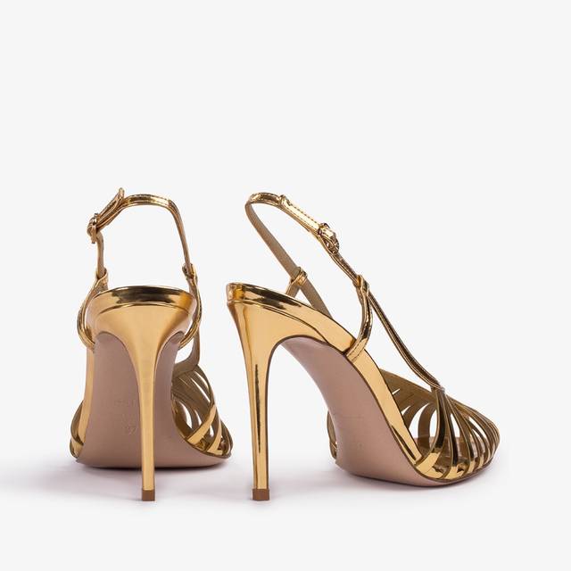 Le Silla Slingback Con Listini Metallizzata Oro Pepita