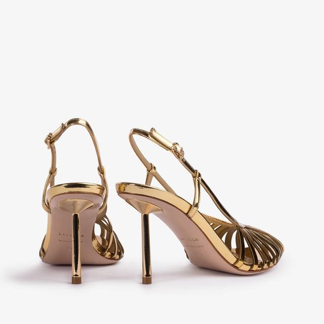 Le Silla Slingback Con Listini Metallizzata Oro Pepita