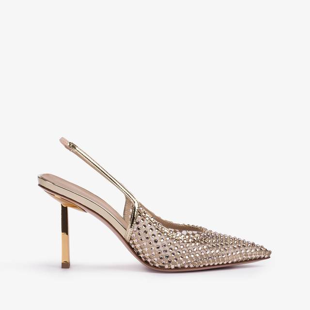 Le Silla Slingback gioiello rete e Cristalli platino